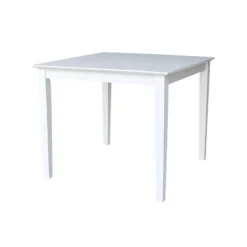 Solid Wood 36" Square Dining Table White - International Concepts -Baxton Studio Shop GUEST efd975ff a44e 4c21 9ea4 17b83099f636