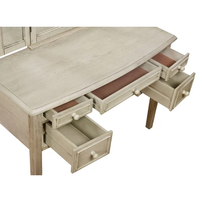 Sophie Vanity And Stool White Wash - Powell Company 7 Sophie Vanity And Stool White Wash - Powell Company - Image 7