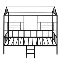 Twin Size Metal House Bed Frame With Slatted Support-ModernLuxe -Baxton Studio Shop GUEST f09b17a3 690f 4fe9 a4af 8322ff9a05d9