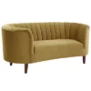71" Millephri Loveseat Olive Yellow Velvet - Acme Furniture