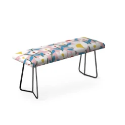 Maritza Lisa White Springs Florals Bench Pink/Black - Deny Designs