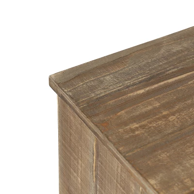 LuxenHome Rustic Wood Sliding Barn Door Storage Cabinet. 5 LuxenHome Rustic Wood Sliding Barn Door Storage Cabinet. - Image 5