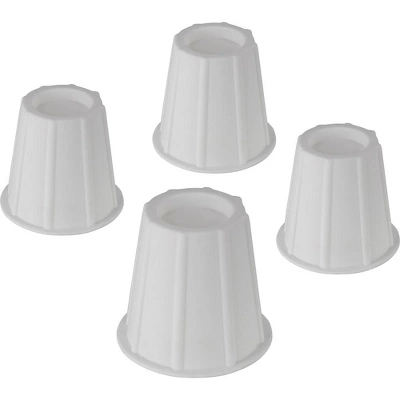 4 Pack Round Bed Risers - Furniture Risers 5 To 6 Inches White - Heavy-Duty Furniture Riser For Table, Couch, Desk, And Chair - HomeItUsa 2 4 Pack Round Bed Risers - Furniture Risers 5 To 6 Inches White - Heavy-Duty Furniture Riser For Table, Couch, Desk, And Chair - HomeItUsa - Image 2