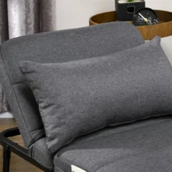HOMCOM Ottoman Sofa Bed, 4-in-1 Multi-Function Folding Sleeper Chair Bed With Adjustable Backrest, Pillow, Side Pocket -Baxton Studio Shop GUEST f2b5de19 91df 4357 aa4b 8e620ef00206