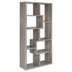 70.75" Theo 8 Shelf Bookcase - Coaster 27 70.75" Theo 8 Shelf Bookcase - Coaster -Baxton Studio Shop GUEST f2ba383b 5635 4f00 b85c 0e0e554bd5a1