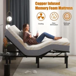 Costway 8‘’/10'' Twin XL Cooper Adjustable Bed Memory Foam Mattress CertiPUR-US Certified -Baxton Studio Shop GUEST f2c7bfb5 0a3f 4b91 8410 017a52066600