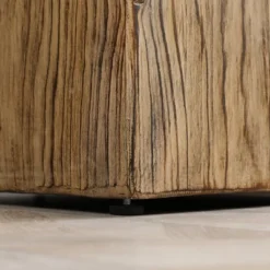 HOMCOM Decorative Side Table With Square Tabletop, Rustic Concrete End Table With Wood Grain Finish, For Indoors And Outdoors, Natural -Baxton Studio Shop GUEST f3132016 a09e 4e01 ab6e ccdbf6235db4