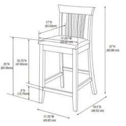 24" Torino Craftsmen Counter Height Barstool - Linon -Baxton Studio Shop GUEST f392e0c0 ea20 49f3 95a8 8dac1977b85d