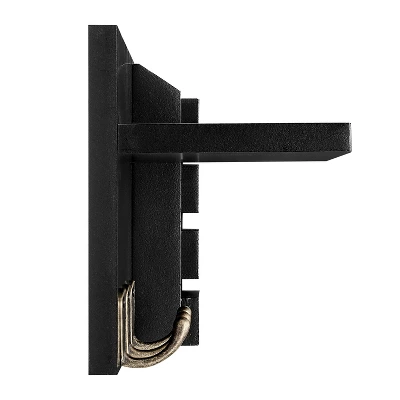 18" Utility Shelf With Pocket And Hanging Hooks Black - Danya B. 10 18" Utility Shelf With Pocket And Hanging Hooks Black - Danya B. - Image 10