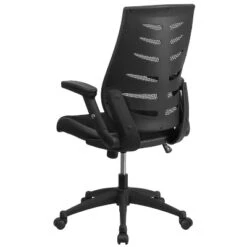 Emma And Oliver High Back Black Mesh Swivel Ergonomic Office Chair With Adjustable Flip-Up Arms -Baxton Studio Shop GUEST f3caed78 a311 4711 bea5 31f41c967e55