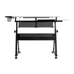 Core Drawing Table And Stool Set Charcoal Black/White - Studio Designs -Baxton Studio Shop GUEST f3f521bd c9f8 4ef5 b276 4527a01713ef