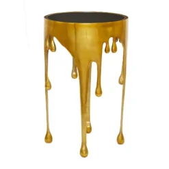 Contemporary Aluminum Melting Accent Table - Olivia & May -Baxton Studio Shop GUEST f456c369 c032 4b62 8199 1903cdb0849c