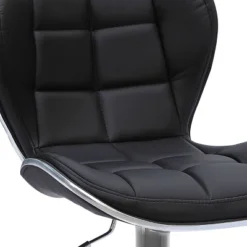 Set Of 2 Adjustable Chrome Accented Bonded Leather Barstool - Corliving -Baxton Studio Shop GUEST f4830231 4f80 4603 8958 688a16f8a62b