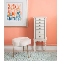 Obrecht Jewelry Armoire Off White - Powell Company -Baxton Studio Shop GUEST f535e963 e5c3 4492 ba09 386a16d155fd