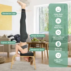 Costway Yoga Headstand Bench For Workout Relieve Fatigue Body Building Black -Baxton Studio Shop GUEST f6dfea0a 1bb9 4f36 83c3 060bcba993f5