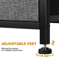 REAHOME 9 Drawer Steel Frame Bedroom Storage Organizer Chest Dresser With Waterproof Top, Adjustable Feet, And Wall Safety Attachment -Baxton Studio Shop GUEST f6e37070 0562 47de 8cba 528dd9fd8e2b