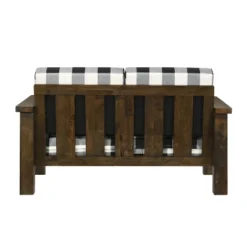 Jovie Gingham Rustic Loveseat - HOMES: Inside + Out -Baxton Studio Shop GUEST f773bcaf 574a 4e27 96b6 3bc9f78da4e4