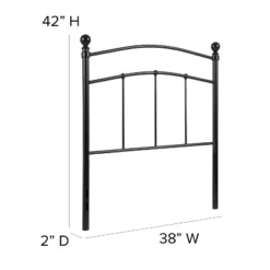 Merrick Lane Metal Headboard Contemporary Arched Headboard With Adjustable Rail Slots -Baxton Studio Shop GUEST f787fbd2 c4e8 4067 9669 0a164e598a53