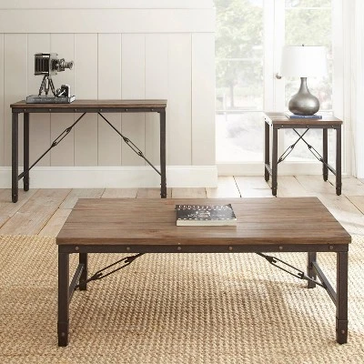 Jersey End Table Antique Oak - Steve Silver 2 Jersey End Table Antique Oak - Steve Silver - Image 2