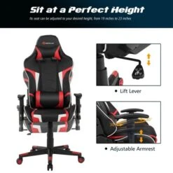 Costway Gaming Desk & Chair Set Z-Shaped Racing Style Desk With Massage Swivel Gaming Chair 16 Costway Gaming Desk & Chair Set Z-Shaped Racing Style Desk With Massage Swivel Gaming Chair -Baxton Studio Shop GUEST f7a3c932 f98c 437d bd10 0920e7322a4c