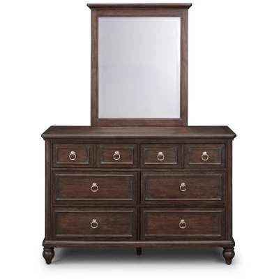 Queen Southport Bed Nightstand Dresser And Mirror Dark Aged Oak - Home Styles 2 Queen Southport Bed Nightstand Dresser And Mirror Dark Aged Oak - Home Styles - Image 2
