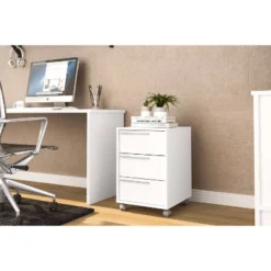 Maia 3 Drawer File Cabinet White - Polifurniture -Baxton Studio Shop GUEST f7e78bff f5c5 4b17 b58c 278a7280bd05
