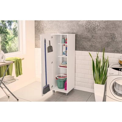 Paris 1 Door Storage Cabinet White - Polifurniture 3 Paris 1 Door Storage Cabinet White - Polifurniture - Image 3