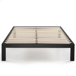 14" Just Mallet Metal Platform Bed Black - Mellow