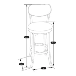 Sloan Barstool Gray - Hillsdale Furniture -Baxton Studio Shop GUEST f8245ca4 ac48 4c03 878d c7f92253b852