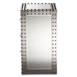 Azura Nightstand Bedside Table Silver - Baxton Studio 5 Azura Nightstand Bedside Table Silver - Baxton Studio -Baxton Studio Shop GUEST f83a1e1d 23ad 4f5f 934b d305cf8ca30b