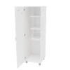 Paris 1 Door Storage Cabinet White - Polifurniture