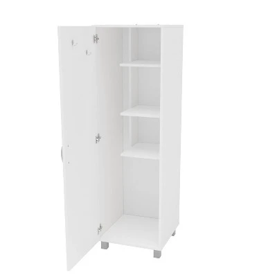 Paris 1 Door Storage Cabinet White - Polifurniture 1 Paris 1 Door Storage Cabinet White - Polifurniture