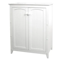 Wood 2 Door Storage Cabinet In White-Pemberly Row