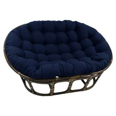 63"x45" Double Papasan With Twill Cushion - International Caravan 13 63"x45" Double Papasan With Twill Cushion - International Caravan - Image 13