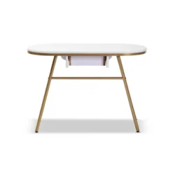 Mabel Metal Console Table With Faux Marble Tabletop Gold - Baxton Studio -Baxton Studio Shop GUEST f97bef0c 03cf 44a8 bcf8 4b4418c6198e