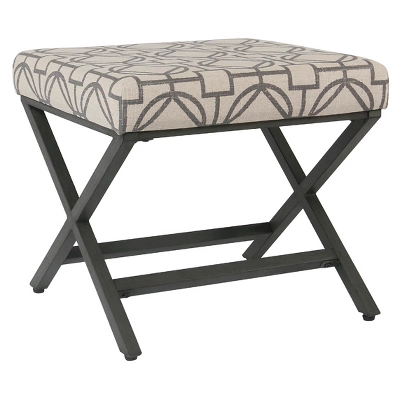 Modern Metal X Base Ottoman - HomePop 9 Modern Metal X Base Ottoman - HomePop - Image 9