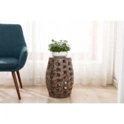 18" Hampton Side Table Weathered - Boraam 23 18" Hampton Side Table Weathered - Boraam -Baxton Studio Shop GUEST fa1cd40d 3928 4c11 9355 ace0a3c2f5b4