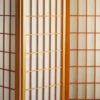 4 Ft. Tall Window Pane Shoji Screen - Honey (3 Panels)