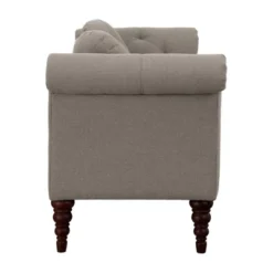 Adira 75" Traditional Fabric Settee With 2 Pillows In Brown - Lexicon -Baxton Studio Shop GUEST faaff612 62a5 48e1 99dd 041c157c50c8