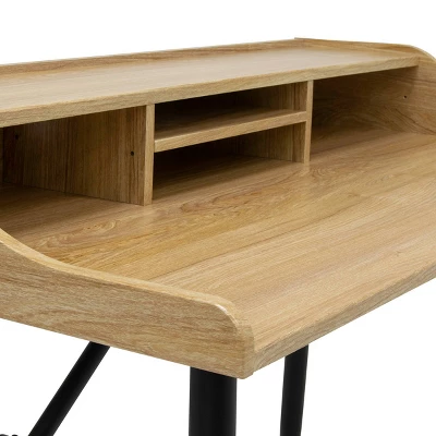 Woodford Writing Desk With Low Hutch Graphite/Ash - Calico Designs 8 Woodford Writing Desk With Low Hutch Graphite/Ash - Calico Designs - Image 8