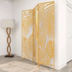 Glam Metal Palms Room Divider Screen Gold - Olivia & May -Baxton Studio Shop GUEST faebc3cc d472 40f7 8e48 f71f6e4bb64b