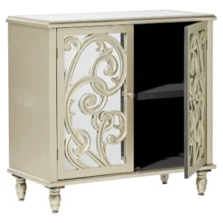 Glam Mirrored And Patterned Wood Cabinet Beige - Olivia & May -Baxton Studio Shop GUEST fb37ec0d 7496 4374 8c57 c54a62299ba1