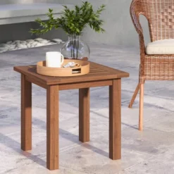 Tangkula 1PC/2PCS Patio Hardwood End Table Square Side Table With Slatted Tabletop Small Coffee Bistro Table Indoor Outdoor Side Table 14 Tangkula 1PC/2PCS Patio Hardwood End Table Square Side Table With Slatted Tabletop Small Coffee Bistro Table Indoor Outdoor Side Table -Baxton Studio Shop GUEST fb61a4ab 700e 4b75 b02e 9dee4ebd4a80