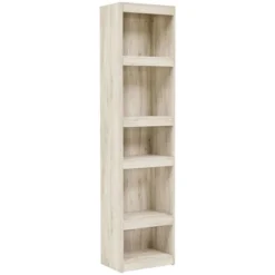 71.97" 5 Tier Wooden Pier With Adjustable Shelves - Benzara -Baxton Studio Shop GUEST fb6a0244 b1f9 45d4 94a0 83dd06634787