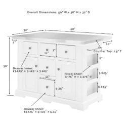 Julia Stainless Steel Top Island With 2 X-Back Stools - Crosley -Baxton Studio Shop GUEST fba55607 a6ca 410b bf21 2344e3a4167e