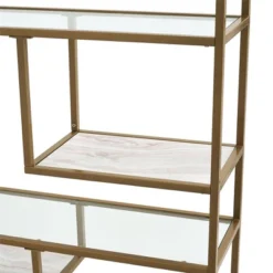 72" EOS Geometric Bookshelf Etagere Brass - Dorel Living -Baxton Studio Shop GUEST fbfc223a c679 44ce a6ae 14b45c097e19