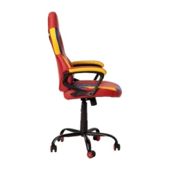 BlackArc High Back Gaming Chair With Red And Yellow Faux Leather Upholstery, Adjustable Swivel Seat And Padded Flip-Up Arms 14 BlackArc High Back Gaming Chair With Red And Yellow Faux Leather Upholstery, Adjustable Swivel Seat And Padded Flip-Up Arms -Baxton Studio Shop GUEST fc20821d 355e 460b 9239 181c9f18697e