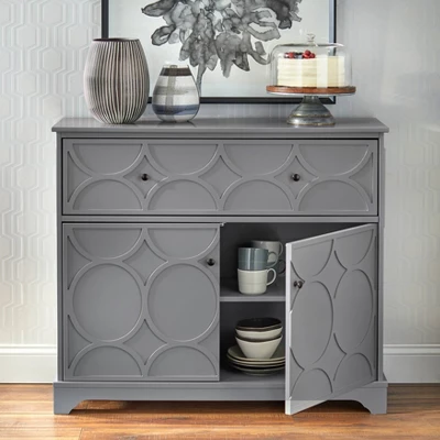 Dawson Circle Front Buffet Cabinet Charcoal Gray - Buylateral 2 Dawson Circle Front Buffet Cabinet Charcoal Gray - Buylateral - Image 2