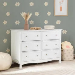 DaVinci Kalani 6 Drawer Double Wide Dresser -Baxton Studio Shop GUEST fca258e4 56f6 4b9e 8c63 882d3bf74410