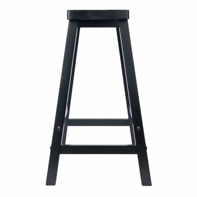 24" Satori Saddle Seat Counter Height Barstool - Winsome 2 24" Satori Saddle Seat Counter Height Barstool - Winsome - Image 2